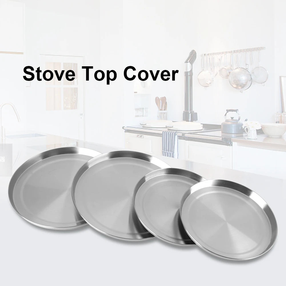 Stainless Steel Stove Top Burner Covers – Set of 4 | Kitchen Cooker Protection Covers