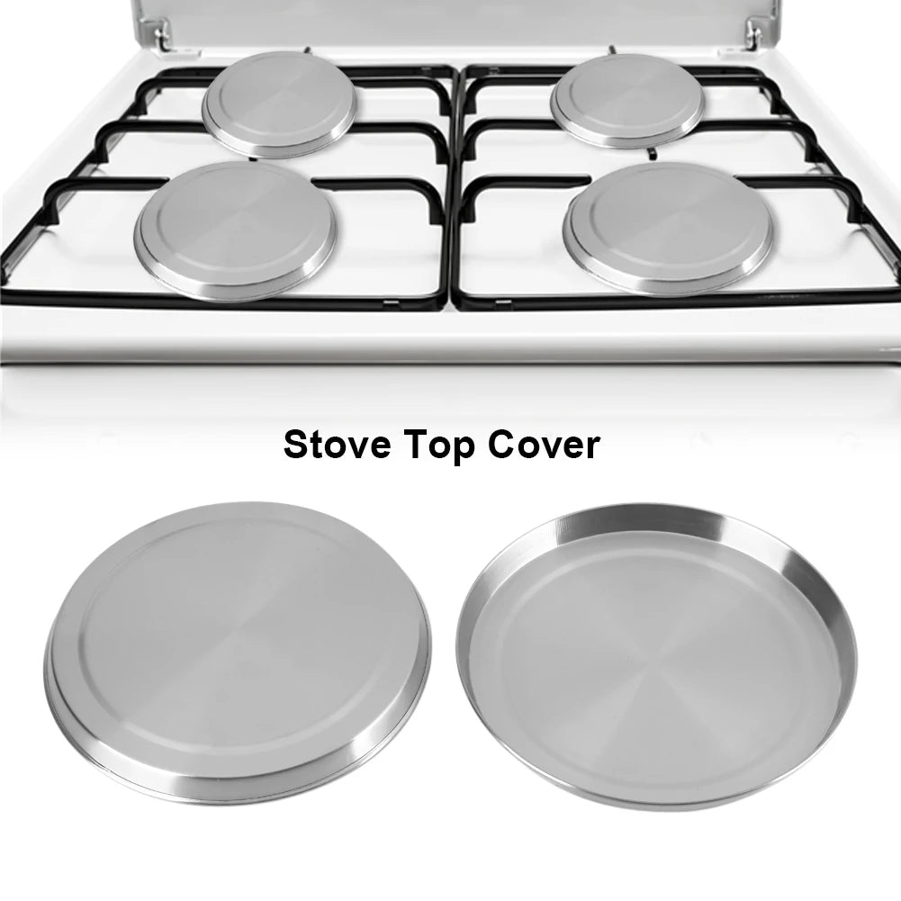 Stainless Steel Stove Top Burner Covers – Set of 4 | Kitchen Cooker Protection Covers
